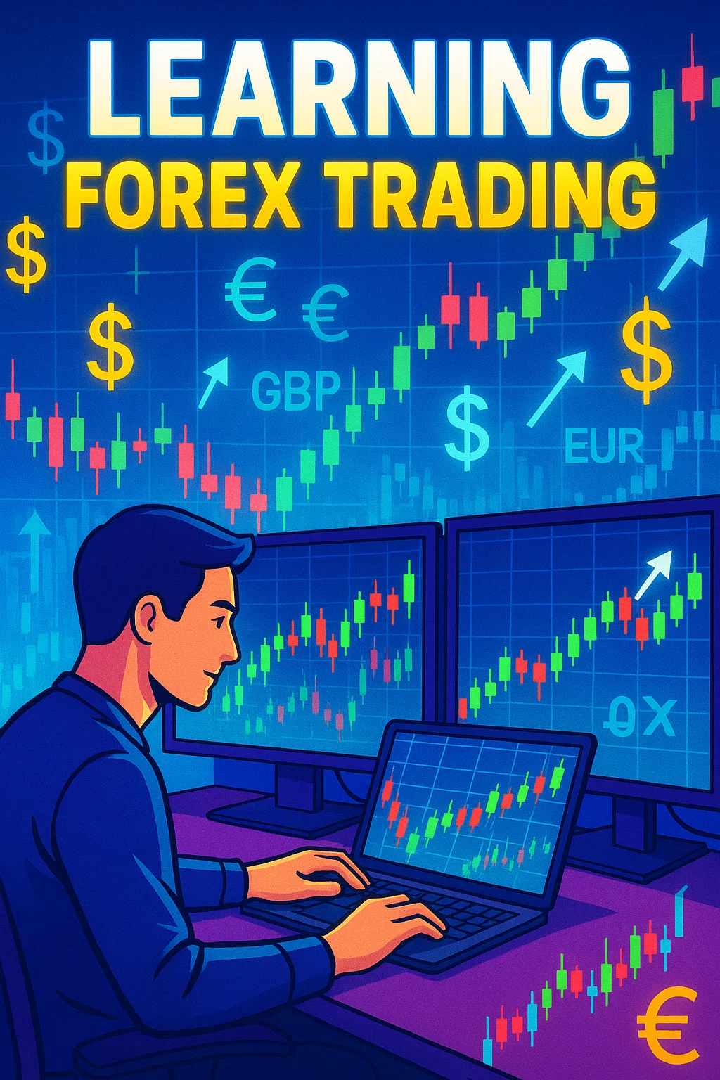 Learn Forex Trading: Step-by-step guide for beginners to understand currency pairs, charts, and trading strategies”