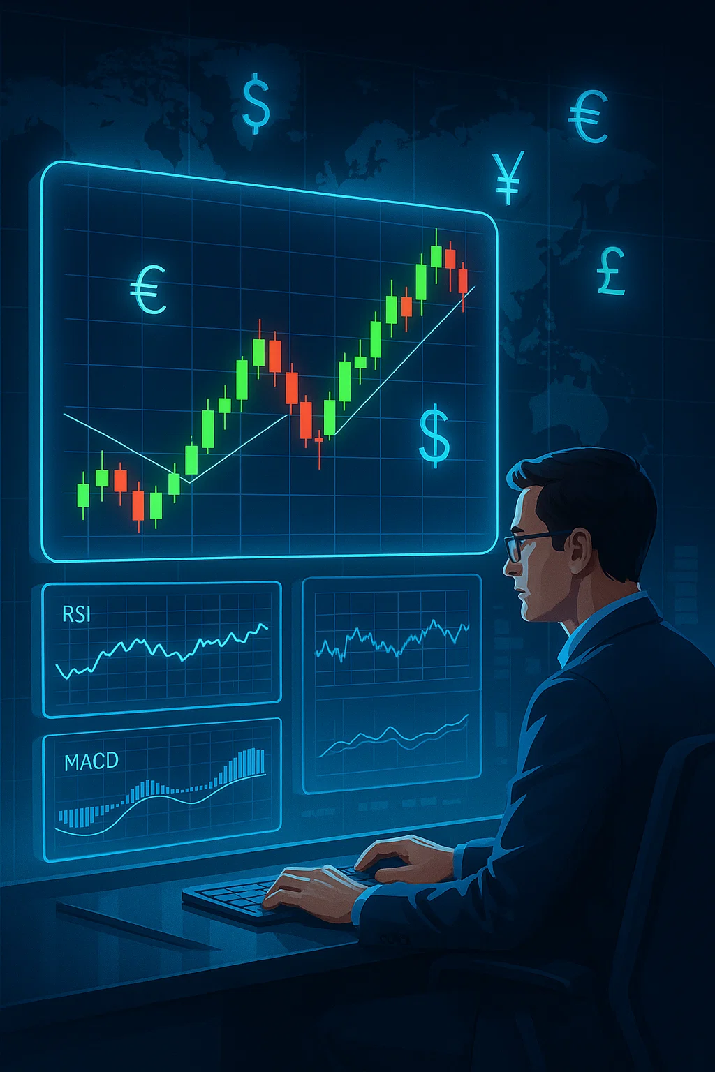 Mastering forex technical analysis with candlestick charts, trend lines, and indicators for smarter trading decisions in 2025.